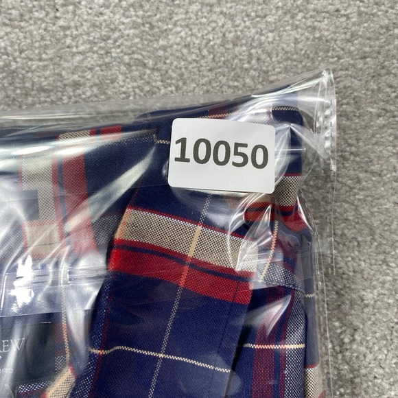 J Crew Men's Button Up Long Sleeve Shirt Size M Slim Fit Plaid Blue Red - Picture 13 of 13